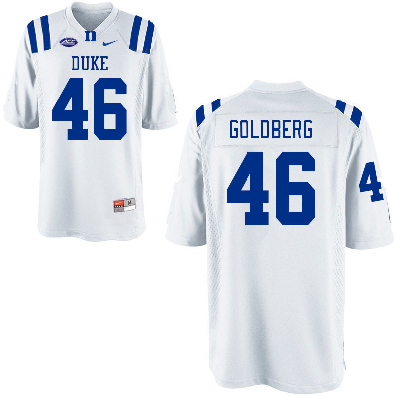 Men #46 Will Goldberg Duke Blue Devils College Football Jerseys Stitched-White